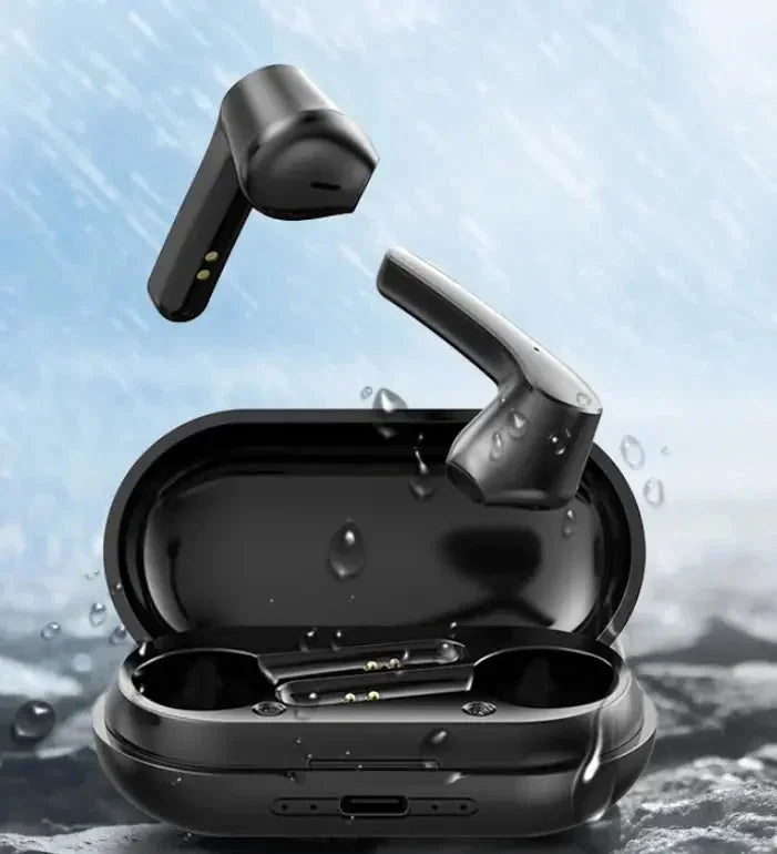 ipx5 waterproof rating | long battery life headset | secure fit sports headphones | energy saving