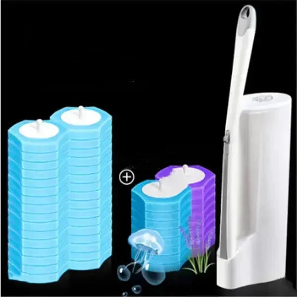 disposable toilet brush | biodegradable toilet brush | single-use toilet brush | ultrasonic cleaning