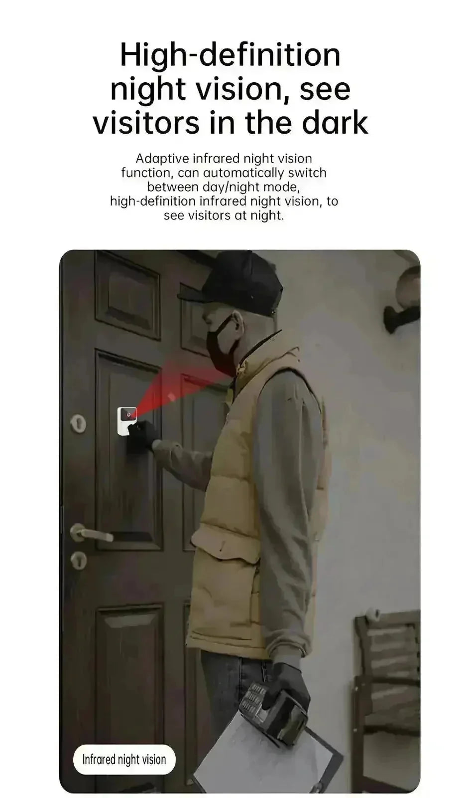 wireless video doorbell | hd video doorbell | night vision security camera | energy saving