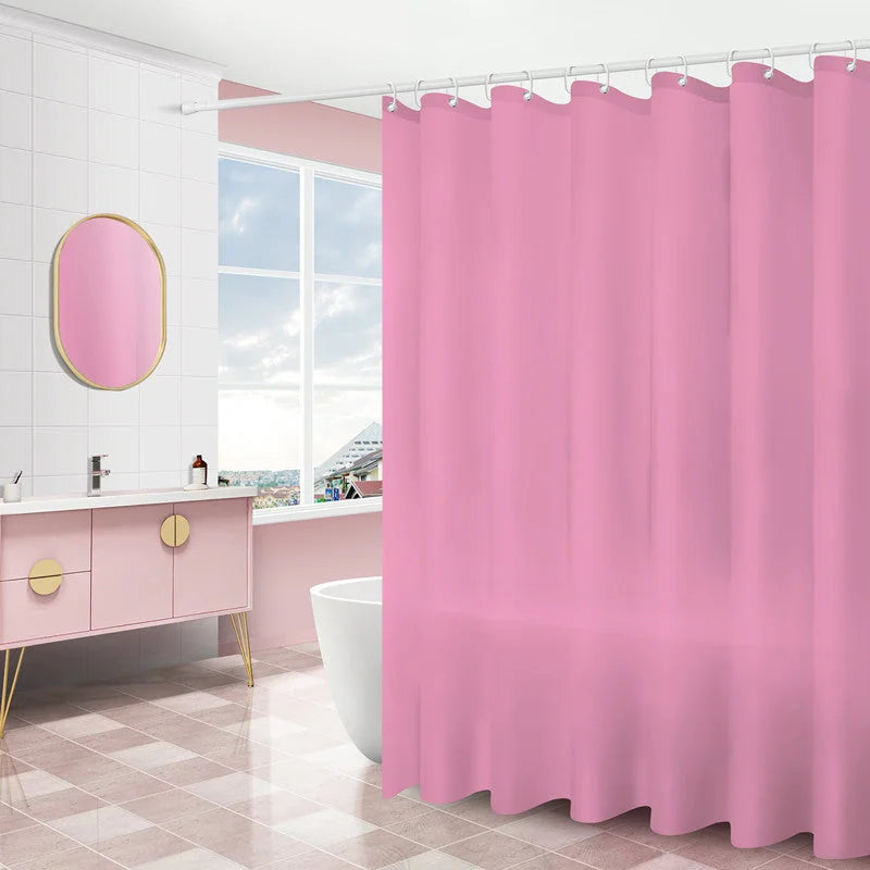 waterproof polyester fabric | 71x71 inch dimensions | mildew-resistant shower curtain | energy saving