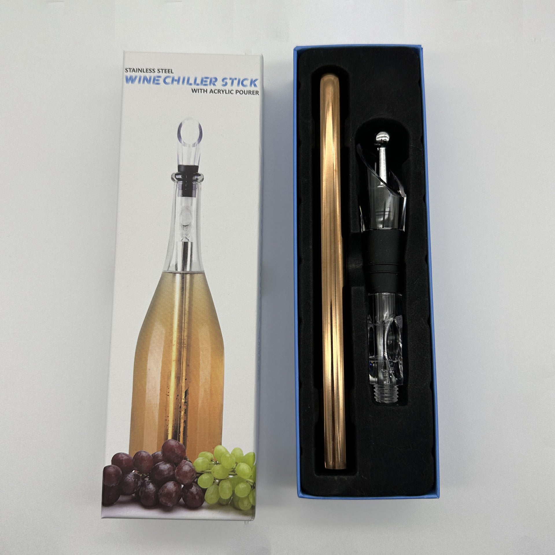 Wine Bottle Cooler Stick Stainless Steel Wine Chilling Rod Leakproof Wine Chiller Beer Beverage Frozening Stick Bar Tools 
