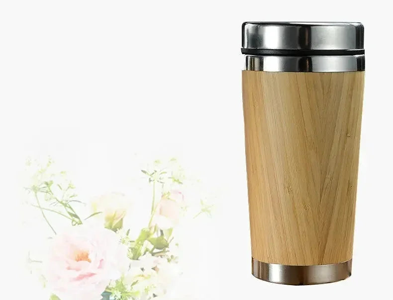 bamboo fiber coffee mug | reusable travel cup | eco-friendly coffee tumbler | energy saving