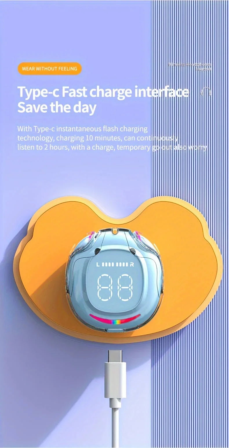 ambient lighting earbuds for sports | touch control wireless headset | bass boost earbuds for gaming | ultrasonic cleaning