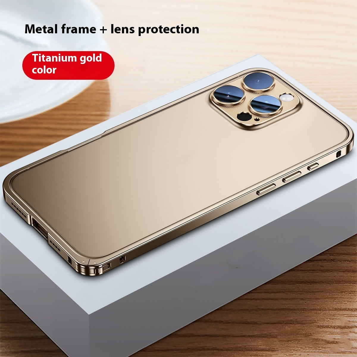 Applicable Metal Frame Phone Case Lens Protection 