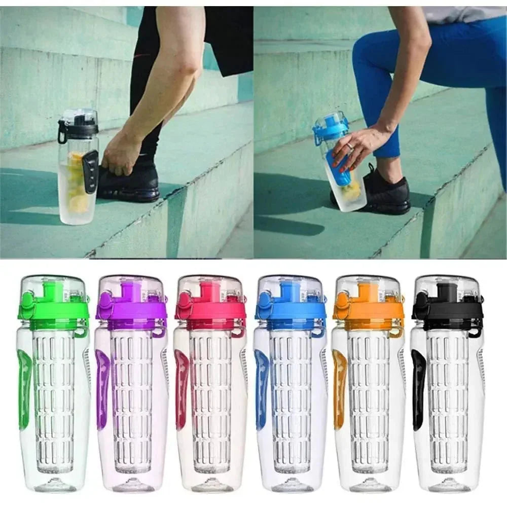 bpa-free plastic water bottle | 32-ounce fruit infuser bottle | dishwasher-safe sports bottle | energy saving