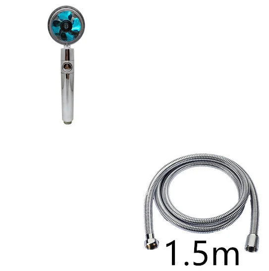 propeller-driven shower nozzle | handheld shower with cotton filter | water-saving shower head for home | energy saving