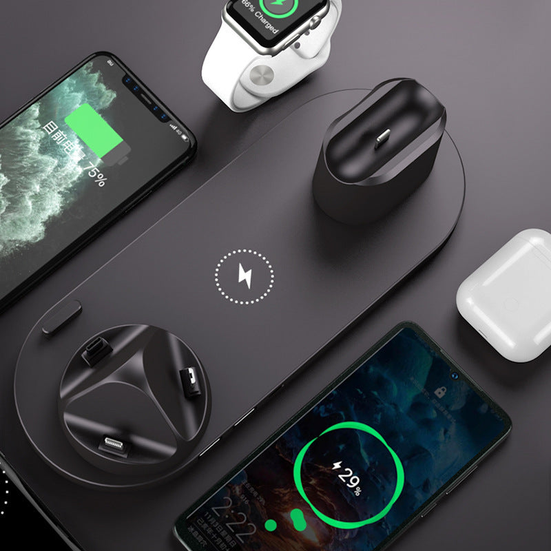 Wireless Charger For IPhone Fast Charger For Phone Fast Charging Pad For Phone Watch 6 In 1 Charging Dock Station 