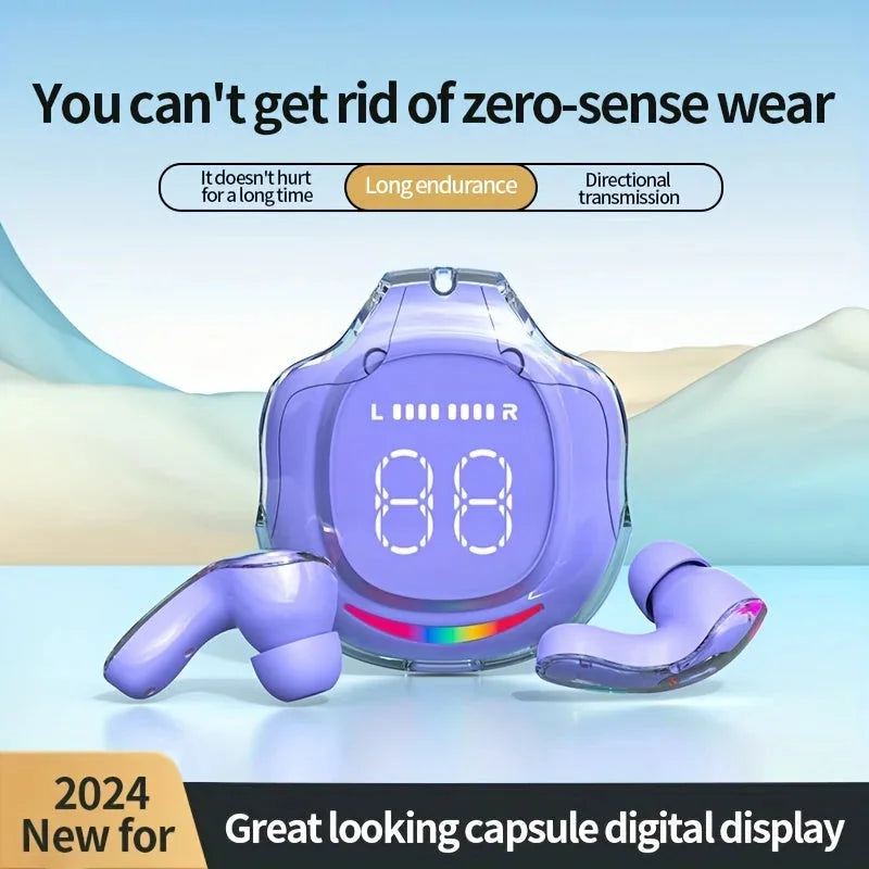 ambient lighting earbuds for sports | touch control wireless headset | bass boost earbuds for gaming | ultrasonic cleaning