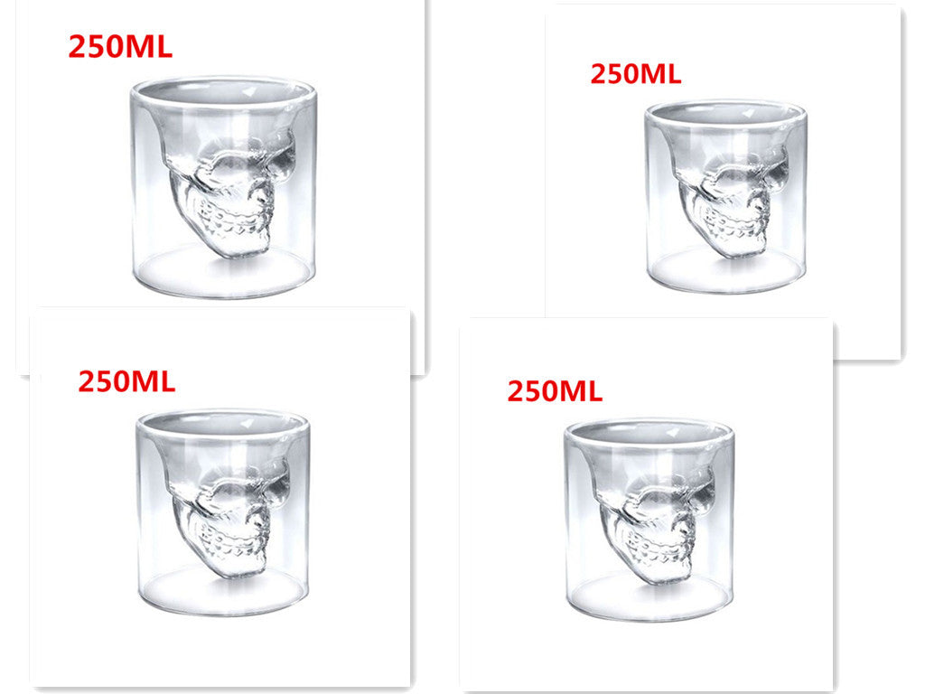Skull Skull Double Transparent Glass 