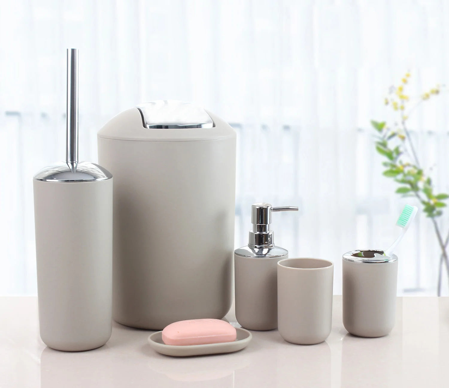 6-piece shower caddy set | rustproof bathroom organizer | over-the-door storage solution | ultrasonic cleaning