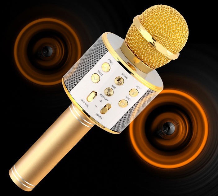 Wireless Microphone Portable Bluetooth Mini Home Ktv For Music Playing Singing Speaker Player 