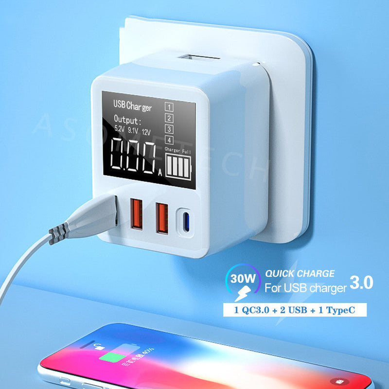 4-port charger travel charging head 