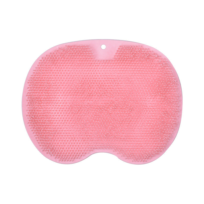 Massage Bath Brush Bathroom Non-slip Bath Mat Back Massage Brush Silicone Suction Cup Foot Rub Pad Body Cleaning Bathing Tool 