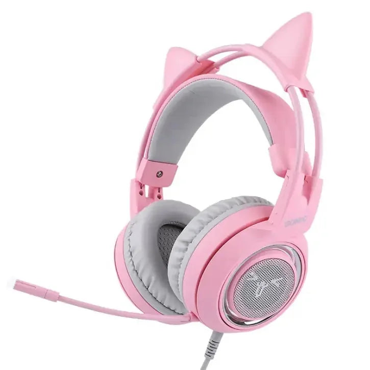 usb connectivity cat ear headphones | led light up gaming headset | comfortable over ear headphones | ultrasonic cleaning