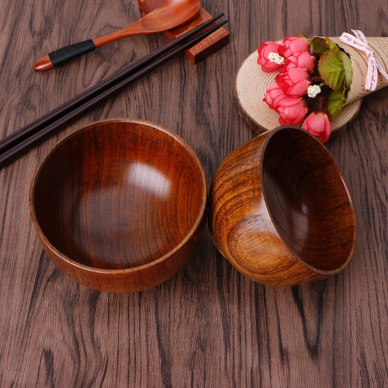 Wooden round wooden bowl 