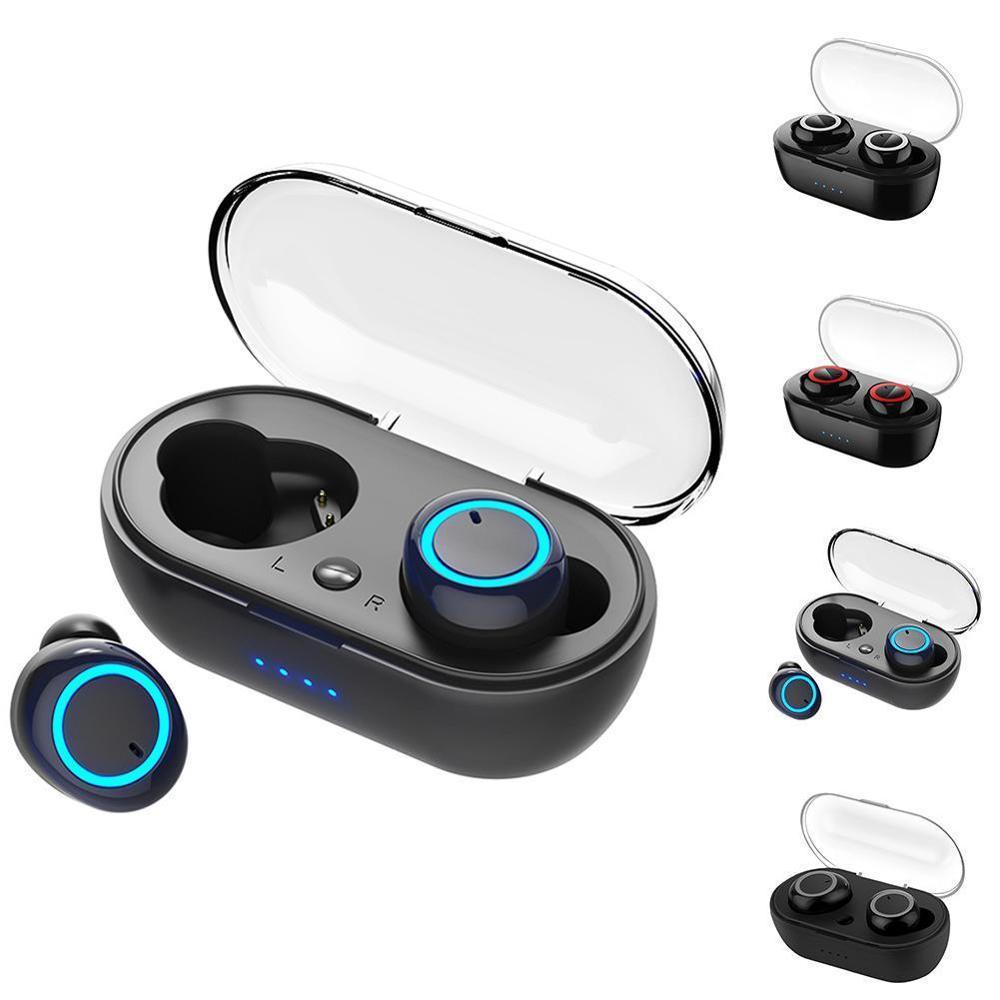 Y50 TWS Bluetooth Wireless Headset Stereo Sports Earbud Smart Phone Charging Box 