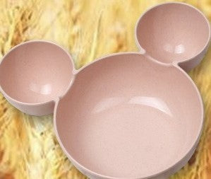 Wheat Straw, Children's Bowl, Cartoon, Wheat Chopsticks, Fork Spoon, Fruit Dish, Mickey's Bowl, Lovely Gift Set 