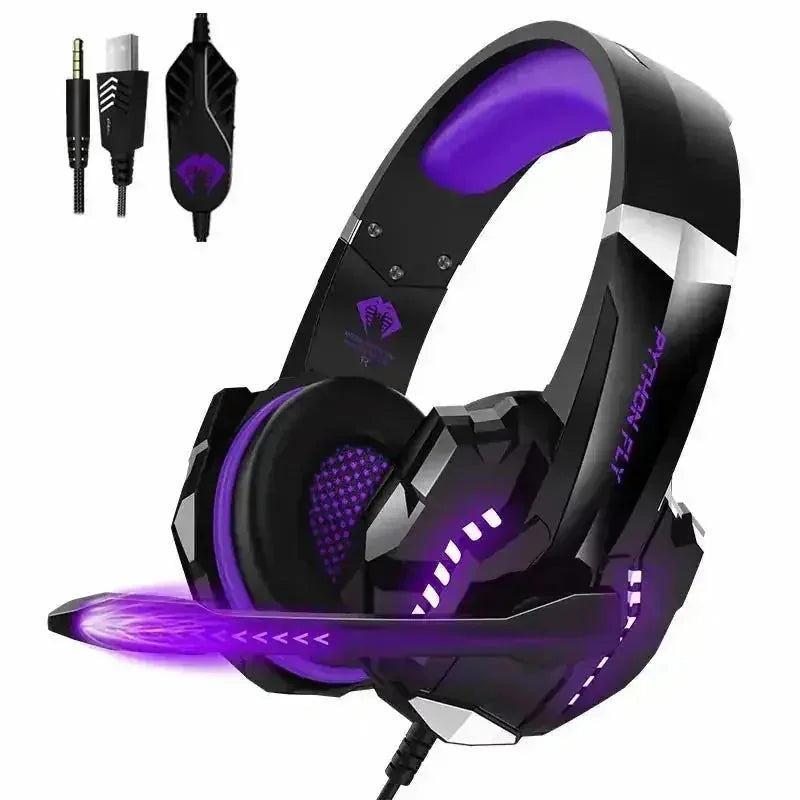 wired gaming headset | 71 surround sound headphones | noise cancelling microphone | energy saving