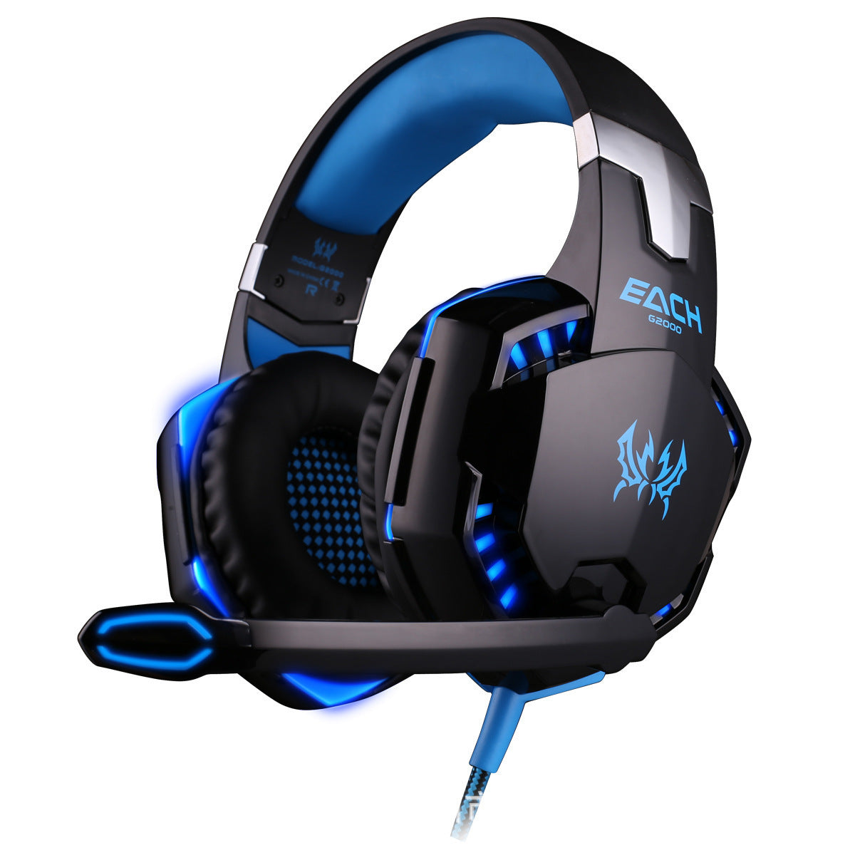 Head-Mounted Heavy Bass Gaming Headset With Microphone Noise Reduction 