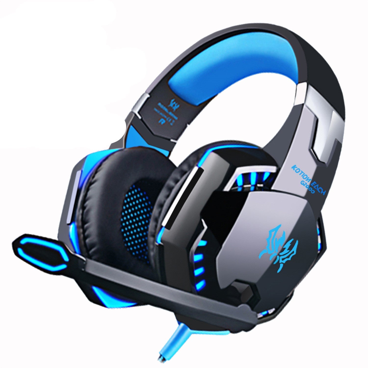 Head-Mounted Heavy Bass Gaming Headset With Microphone Noise Reduction 