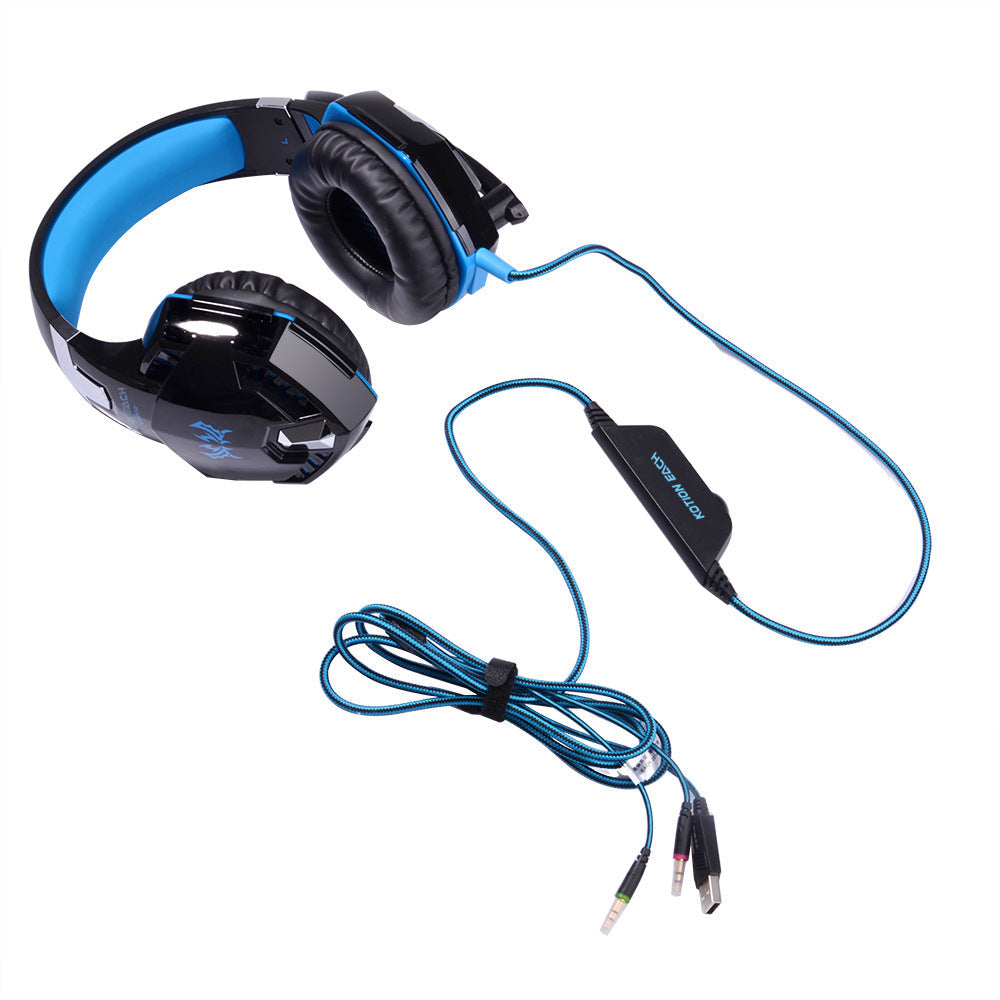 Head-Mounted Heavy Bass Gaming Headset With Microphone Noise Reduction 
