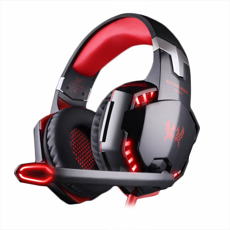 Head-Mounted Heavy Bass Gaming Headset With Microphone Noise Reduction 