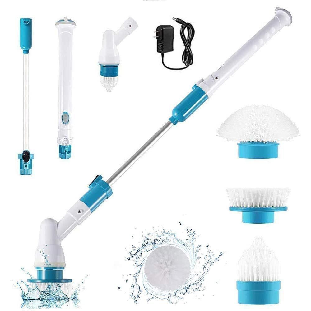 Wireless Rechargeable Electric Cleaning Brush Long Handle Automatically Rotates 