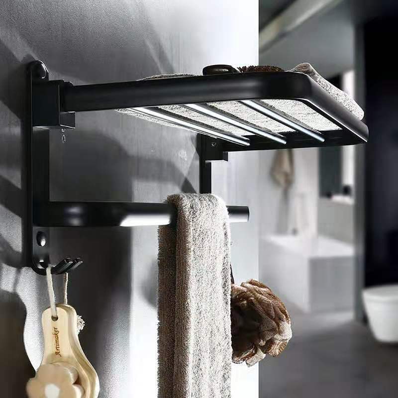Perforated Space Aluminum Bathroom Folding Shelf Bathroom 
