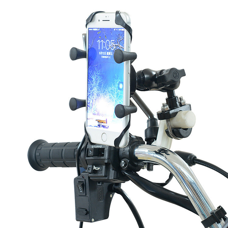 Motorcycle Mobile Phone Bracket Modification Electric Bike Bicycle Accessories Aluminum Alloy Base Bracket.