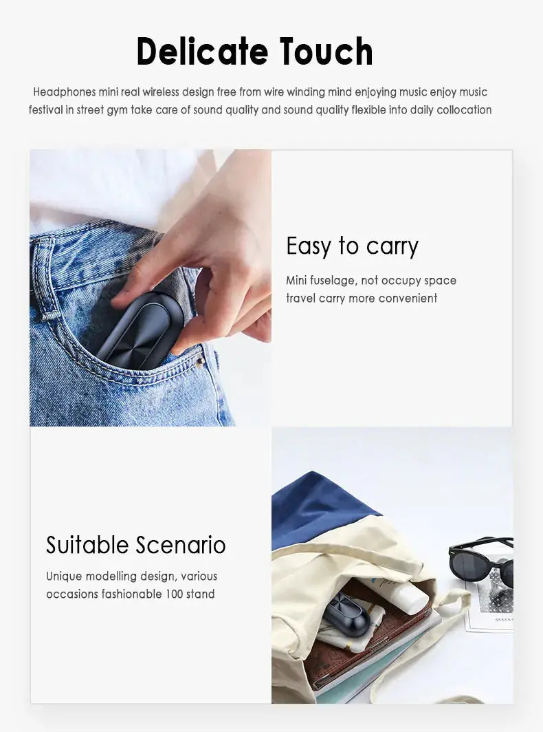 B5 Bluetooth Headset Binaural Digital Display Stereo Bluetooth Headset TWS5.0 Bluetooth Headset 239 Bluetooth Headset 