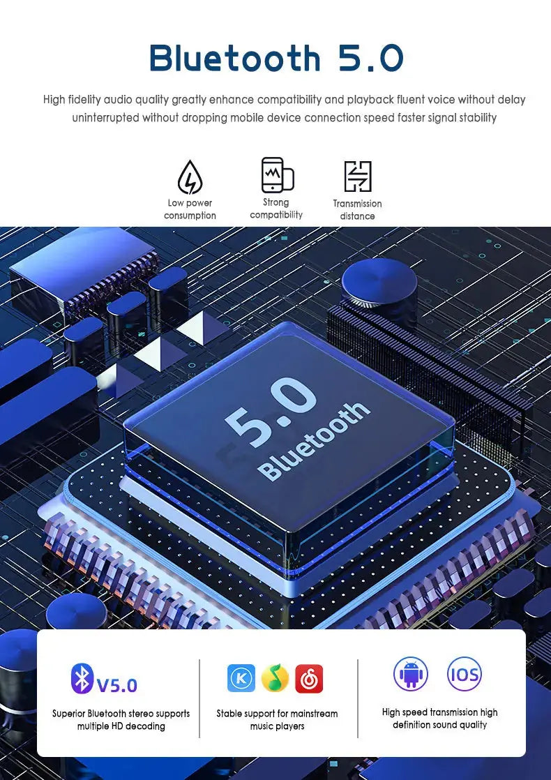 B5 Bluetooth Headset Binaural Digital Display Stereo Bluetooth Headset TWS5.0 Bluetooth Headset 239 Bluetooth Headset 