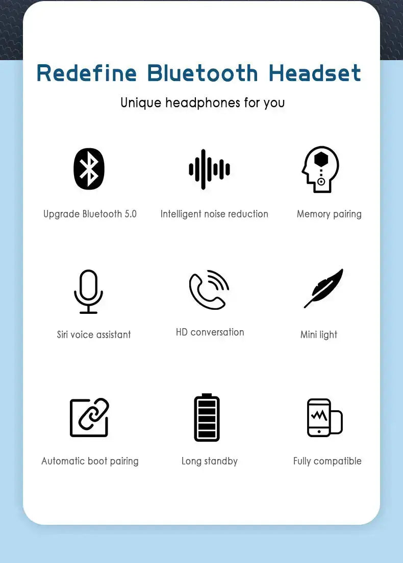 B5 Bluetooth Headset Binaural Digital Display Stereo Bluetooth Headset TWS5.0 Bluetooth Headset 239 Bluetooth Headset 