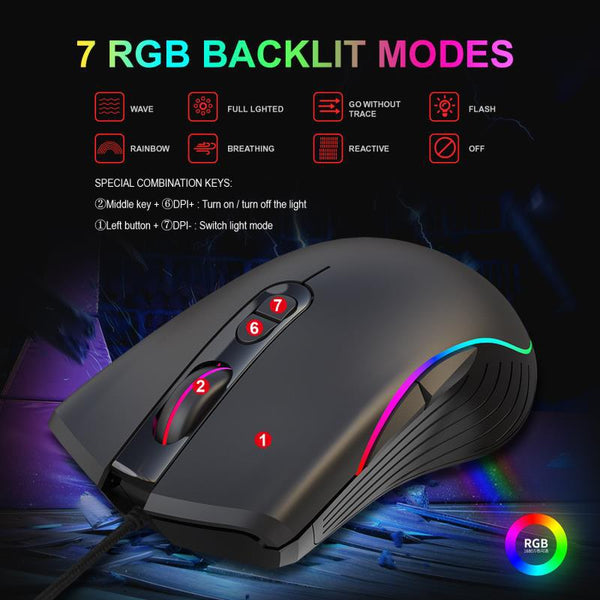 Glowing Gaming Mouse Gaming Wired Mouse 