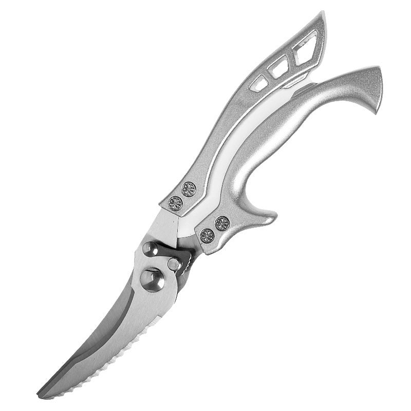Kitchen Multifunctional Scissors Stainless Steel Chicken Bone Cleaver Knife Meat Fruit Boning Fish Scissors Scale Clean Scissors 