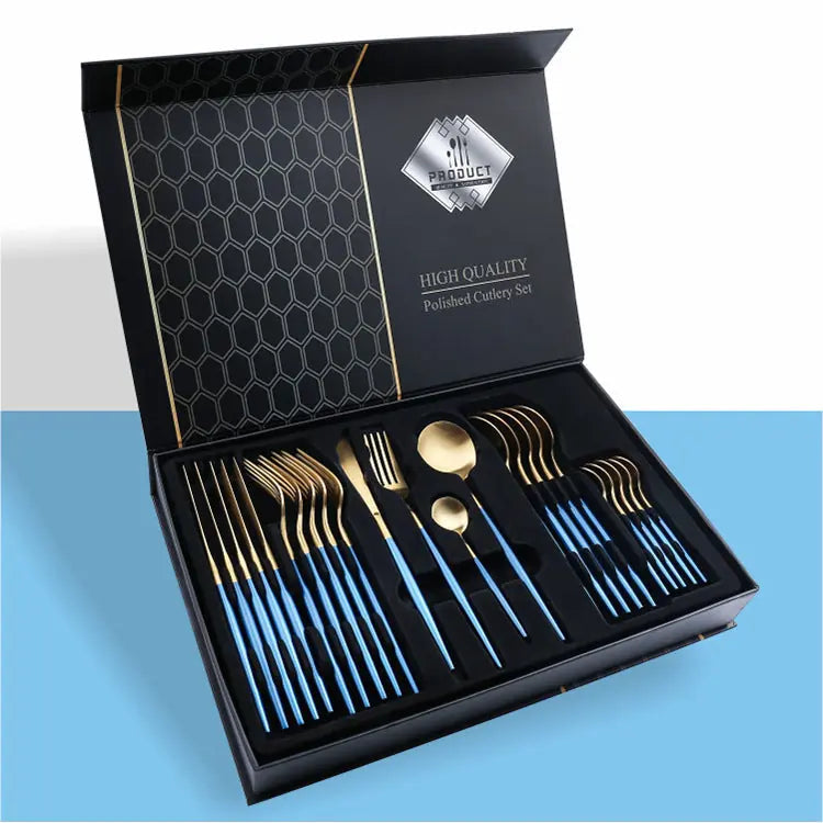 24 Piece Set Of 304 Stainless Steel Knife Gift Box 