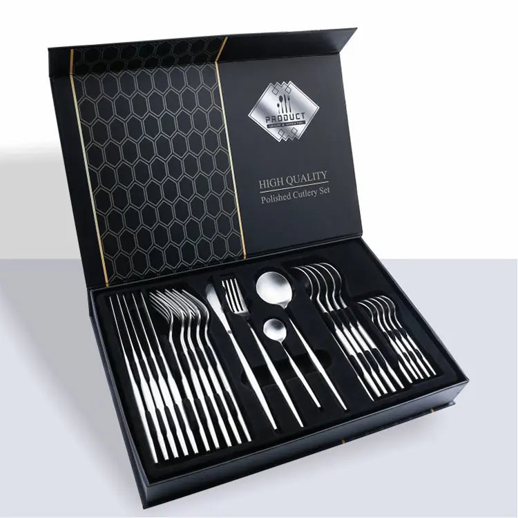 24 Piece Set Of 304 Stainless Steel Knife Gift Box 