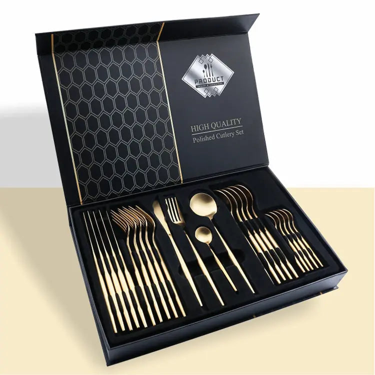 24 Piece Set Of 304 Stainless Steel Knife Gift Box 