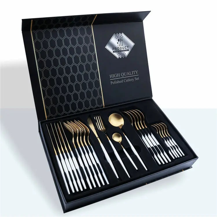 24 Piece Set Of 304 Stainless Steel Knife Gift Box 