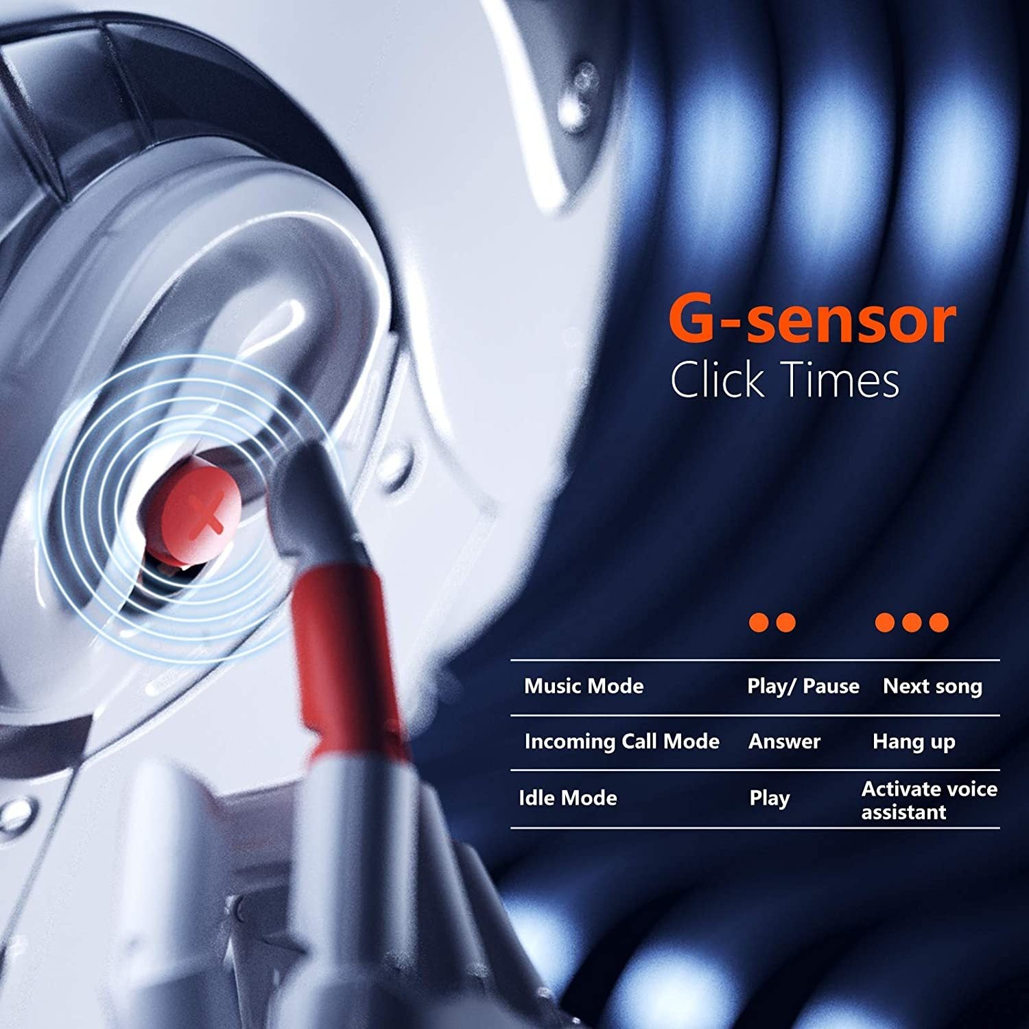 True Wireless Earbuds Noise Cancelling Bluetooth Headphones Waterproof with Star Loop Design 