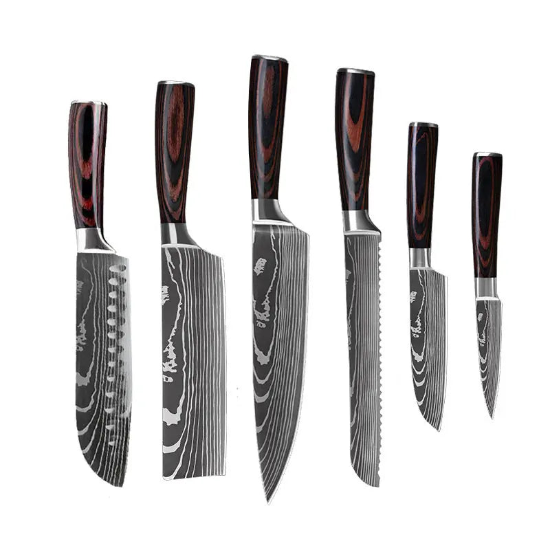 6 Piece Set 8 Piece Set 10 Piece Set Knife Chef's Knife Chef's Knife Kitchen Knife Cooking 