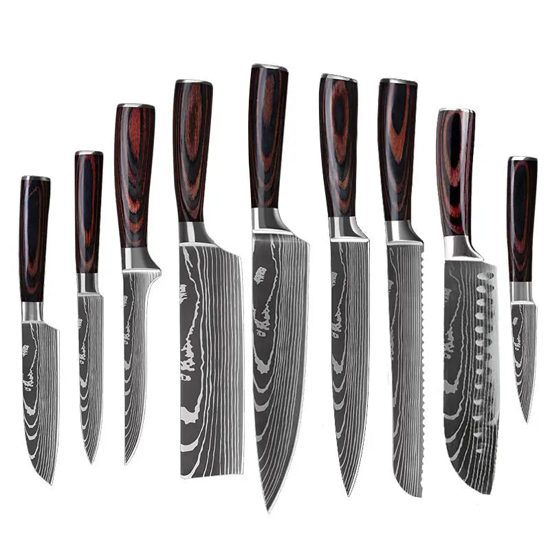 6 Piece Set 8 Piece Set 10 Piece Set Knife Chef's Knife Chef's Knife Kitchen Knife Cooking 