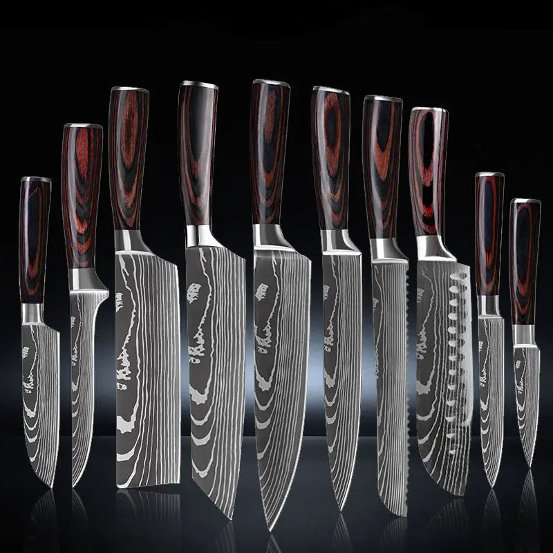 6 Piece Set 8 Piece Set 10 Piece Set Knife Chef's Knife Chef's Knife Kitchen Knife Cooking 