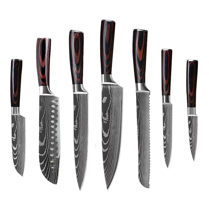 6 Piece Set 8 Piece Set 10 Piece Set Knife Chef's Knife Chef's Knife Kitchen Knife Cooking 