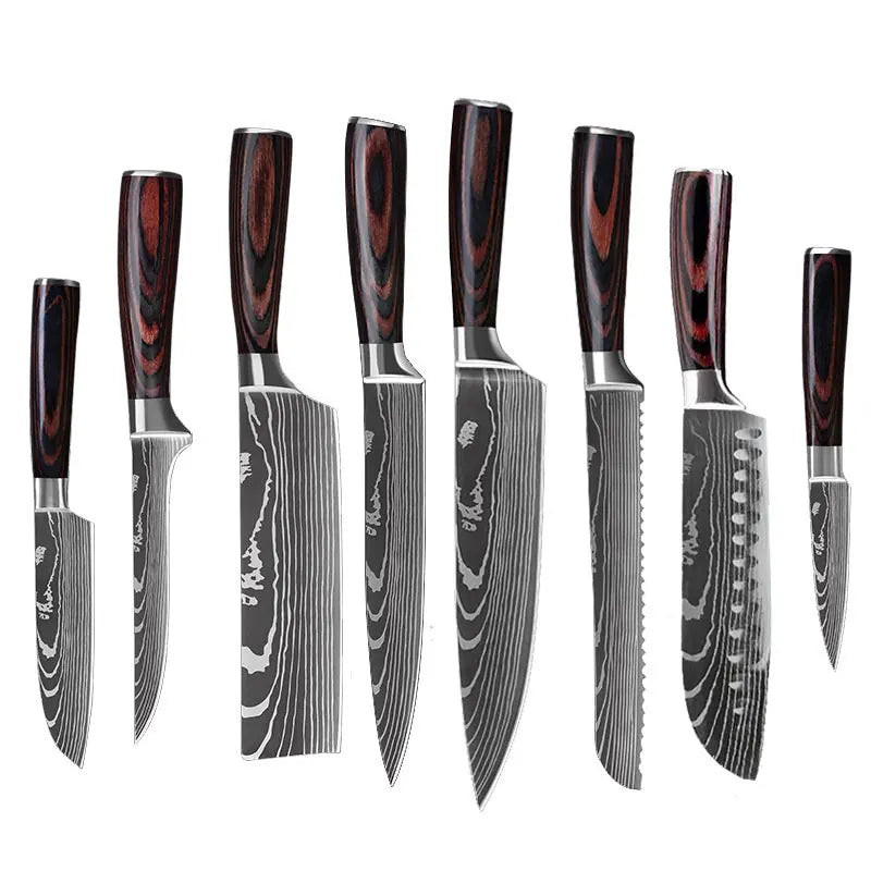 6 Piece Set 8 Piece Set 10 Piece Set Knife Chef's Knife Chef's Knife Kitchen Knife Cooking 