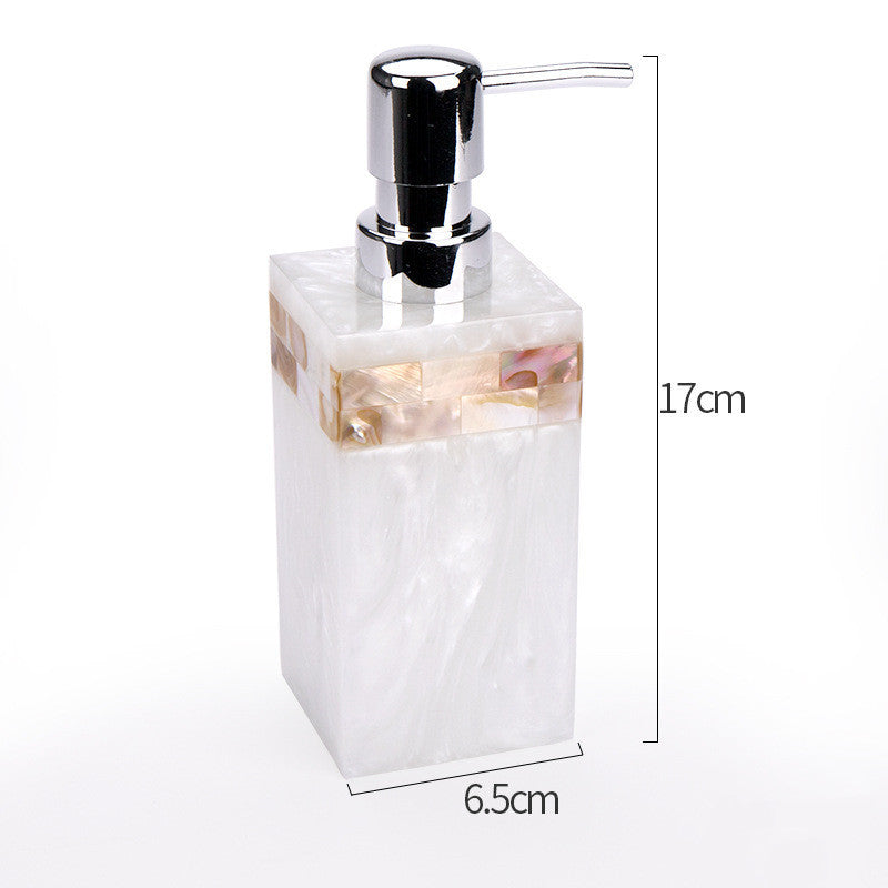 Light Luxury Shell Bathroom Decoration Accessories Toothbrush Holder Soap Dispenser Lotion Bottle Bathroom Supplies Wash Set 5.0 
