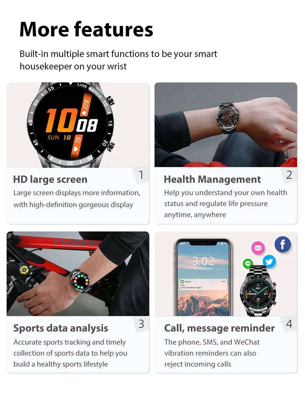 Lige's New Smart Watch Upgrade Smart Wearable Watch 