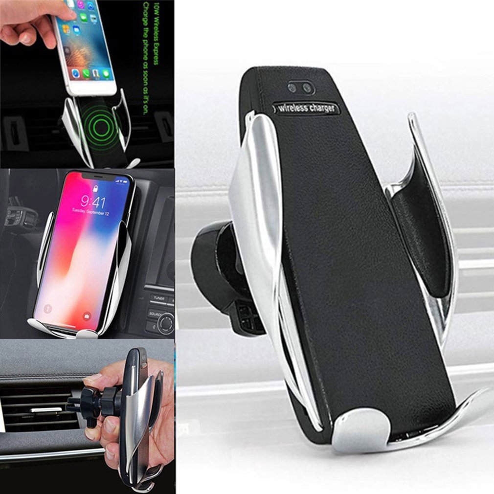 Car Wireless Charger 10W Induction Car Fast Wireless Charging With Car Phone Holder S5 