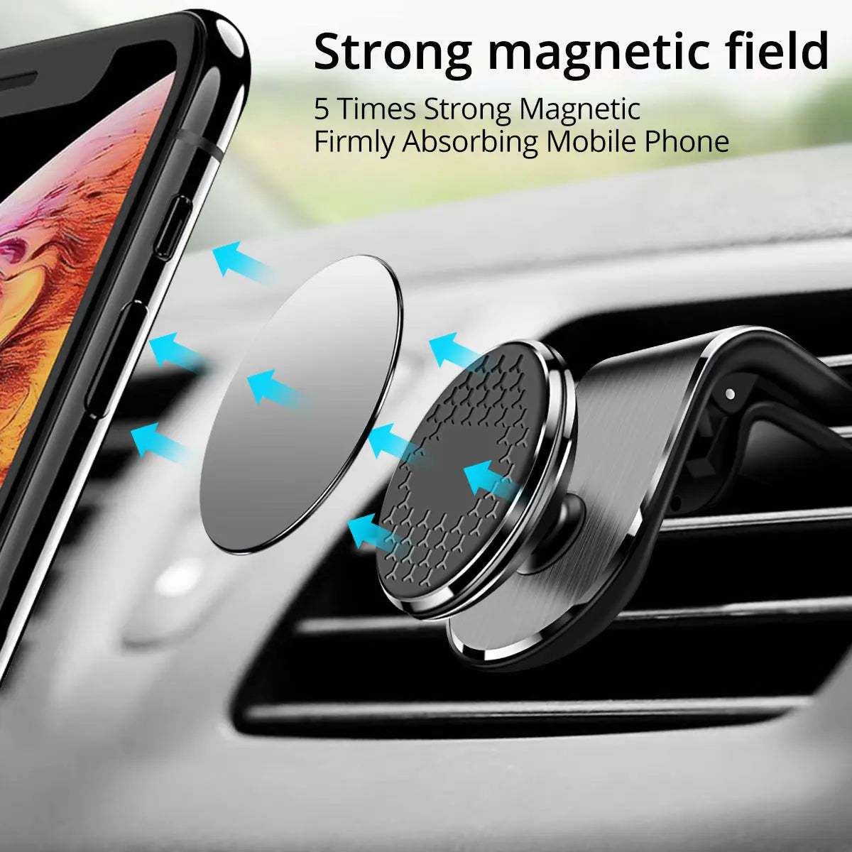 Magnetic Car Phone Holder Air Vent Magnet Mount Smartphone Phone Holder Car Rotation Bracket 