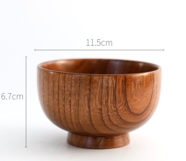 Wooden round wooden bowl 