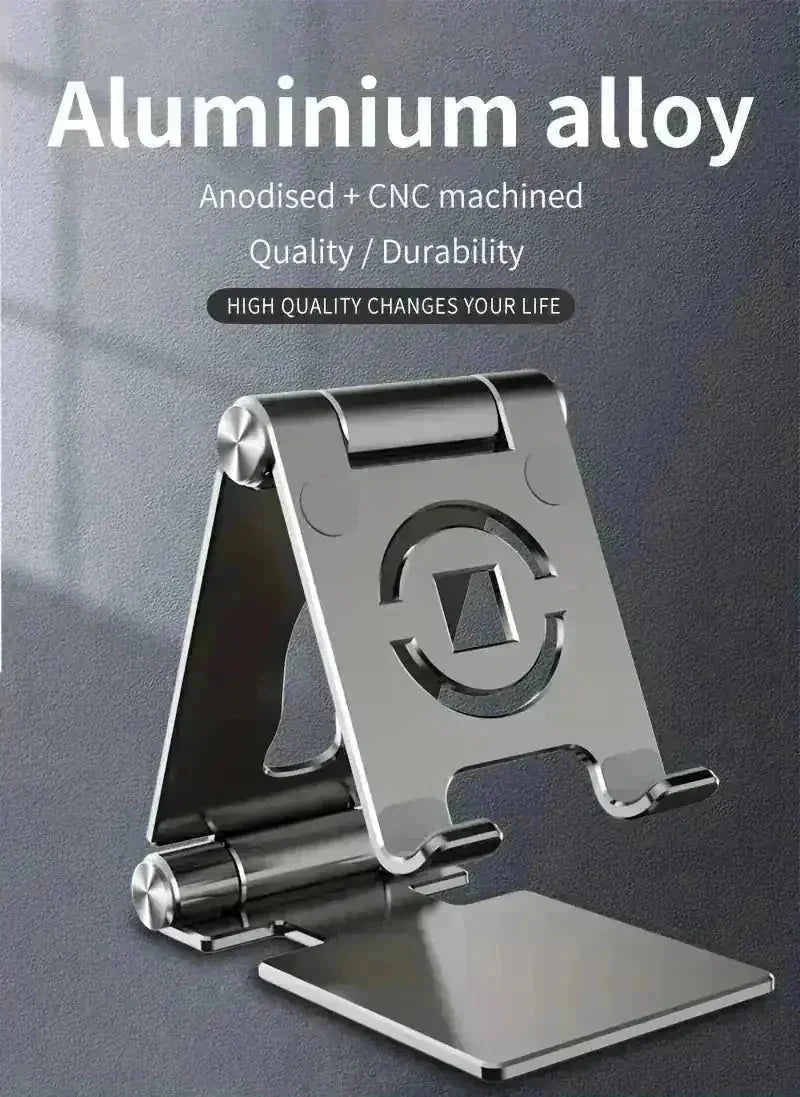 adjustable aluminum stand | 360 degree rotation | foldable tablet holder | energy saving